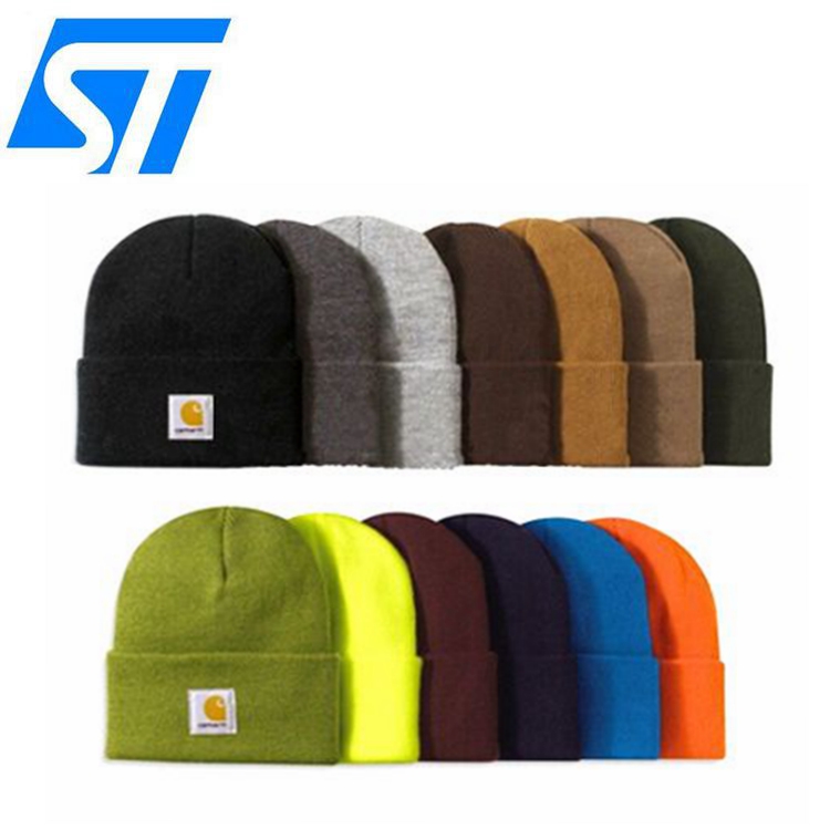 Wholesale Custom High Quality 100%Acrylic knitted Beanie with customized Embroidery/Print Logo