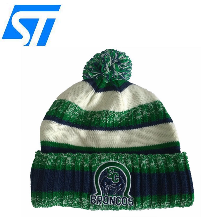 Wholesale Custom High Quality 100%Acrylic knitted Beanie with customized Embroidery/Print Logo