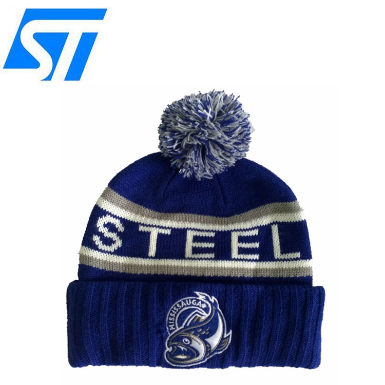 Wholesale Custom High Quality 100%Acrylic knitted Beanie with customized Embroidery/Print Logo