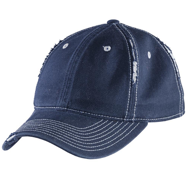 Wholesale Custom High Quality Adult Destressed Cap with customized Embroidery/Print Logo