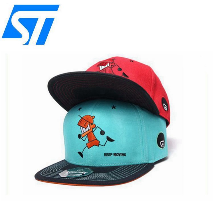 OEM Custom 3D Embroidery Fashion Fitted Hip Hop Hat Wholesale Flat Brim Snapback Cap