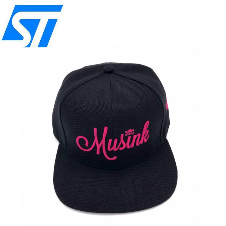 OEM Custom 3D Emboidery Fashion Fashited Hip Hop Hat velkoobchodní plochý okraj Snapback Cap